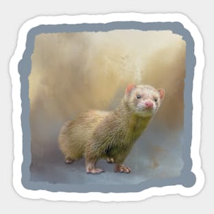 Cute Ferret 01 Sticker